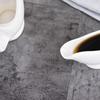 Elegant White Ceramic Sauce Boat - Steak Sauce, Salad Seasoning Dispenser for Restaurants and Hotels