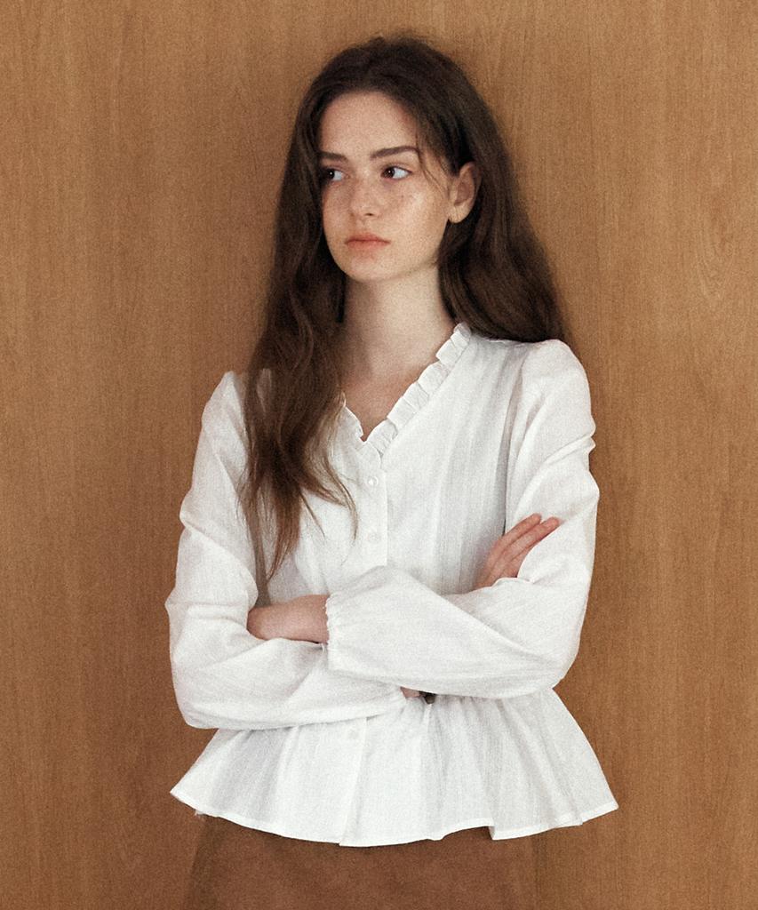 YUPPE Frill Layered Shirt_White
