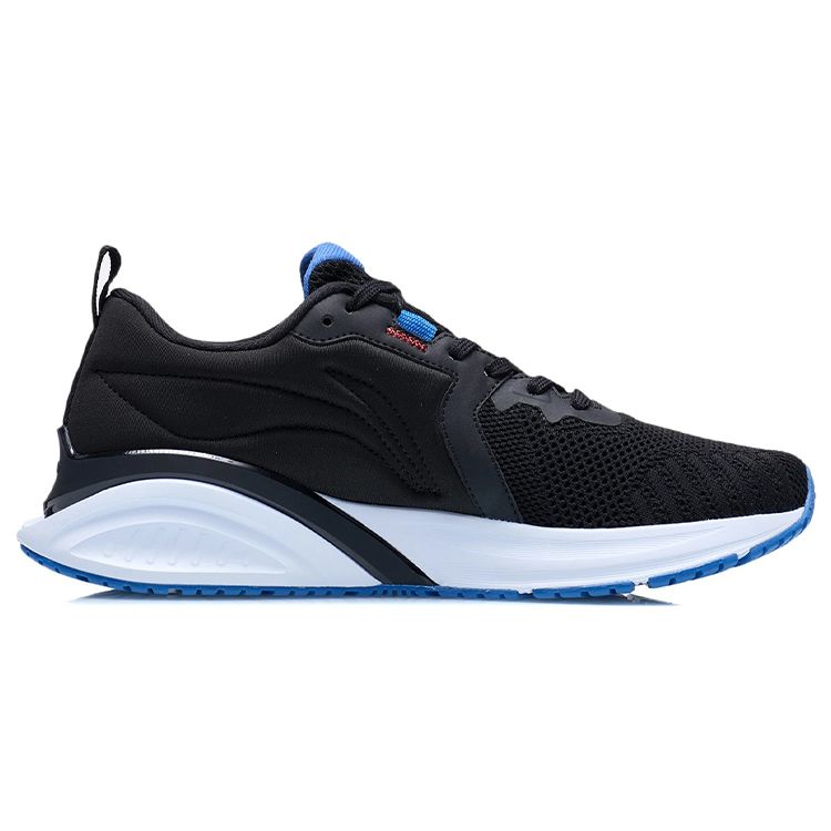 Li Ning Shock Absorbing Durable Low Top Running Shoes Men Sneakers Black ARSR039-4