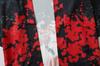 Happi Coat with Rising Carp and Flower for Summer Long Festival Costume [AiO JAPAN] Design, Black, Festivals, Temples, Shrines, Haori, Hanten, Hanten,