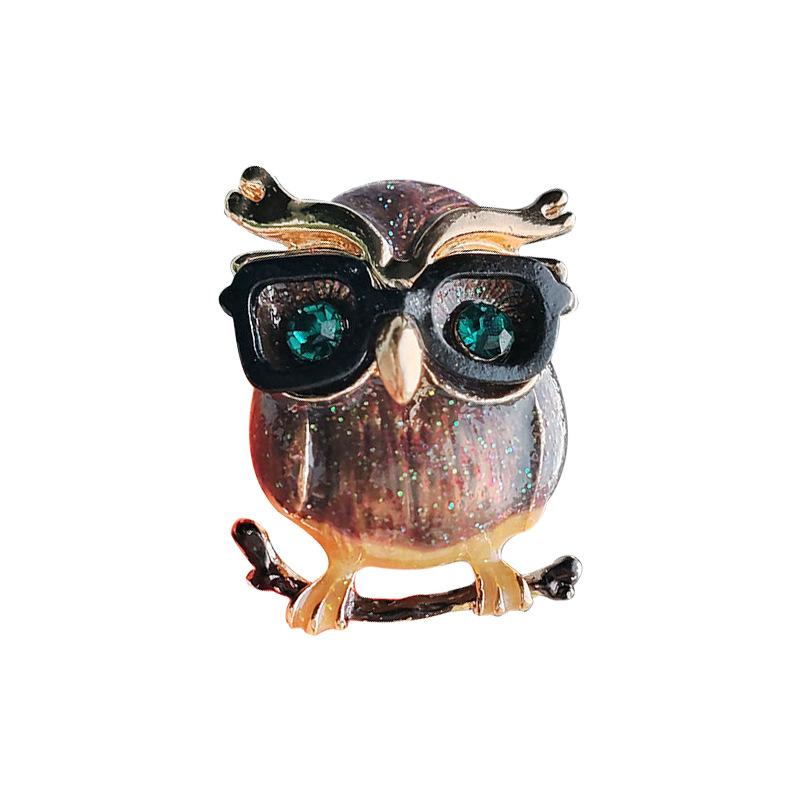 Japanese and Korean Custom Cartoon Owl Brooch, High-end Female Niche Design Pin, Cute Corsage