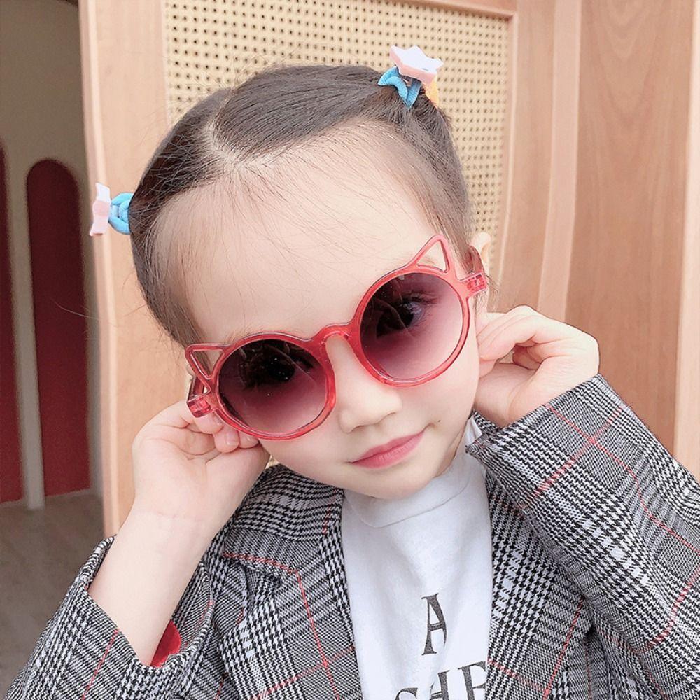Retro Circular Frame Kids Sunglasses Uv400 Protection Ocean Lenses Summer Shades Beach Travel Streetwear Eyewear For Boy & Girl
