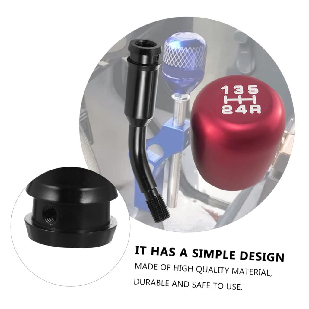 Iplusmile Gear Rod Accessories Universal Shifter Extension Shift Lever Extension Gear Shift Extension Car Shifter Extension Aluminum Alloy Black