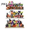 Spooky Halloween Table Centerpieces Happy Wooden Sign Ornaments with Pumpkin Ghost And Bat Elements for Decorations Tiered Tray Decor Autumn
