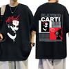 Camiseta de Rapper Playboi Carti Música Álbum Whole Lotta Red Camisetas Gráficas Hombres Mujeres Moda Hip Hop Camiseta Oversize Streetwear