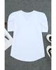 Azura Exchange V-Neck Puff Sleeve T-Shirt