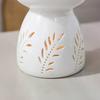 Bruciatore di Incenso in Ceramica Bianca Candela Olio Essenziale Diffusore per Aromaterapia Fornello Riscaldante Vuoto Ornamento Arredamento Casa Medio Oriente