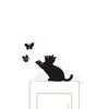 1 Stück Cartoon Katze Schmetterling Silhouette Schlafzimmer Wohnzimmer Lichtschalter Aufkleber Dekorative Wandaufkleber Selbstklebend