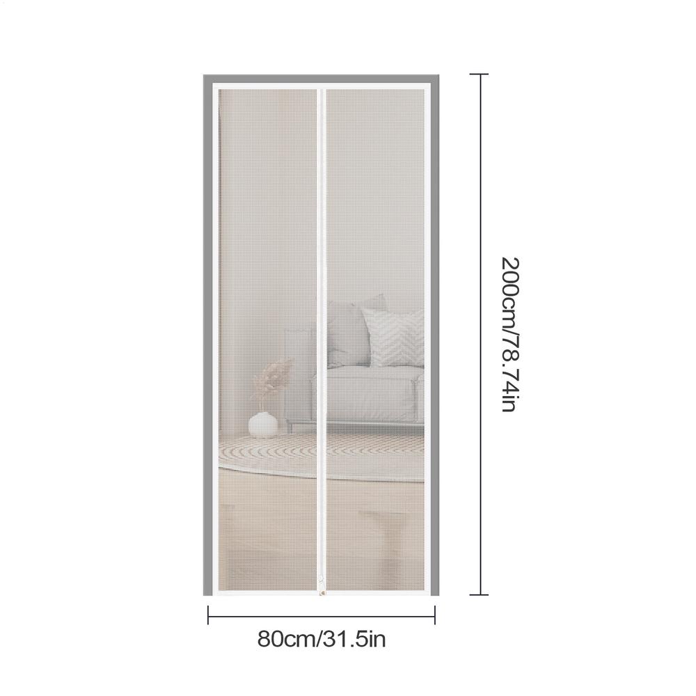 Mesh Screen Door For Indoor Cat Resistant Mesh Door With Zipper Scratch Resistant Screen Gate Keep Pets In Homes Patio Bedroom