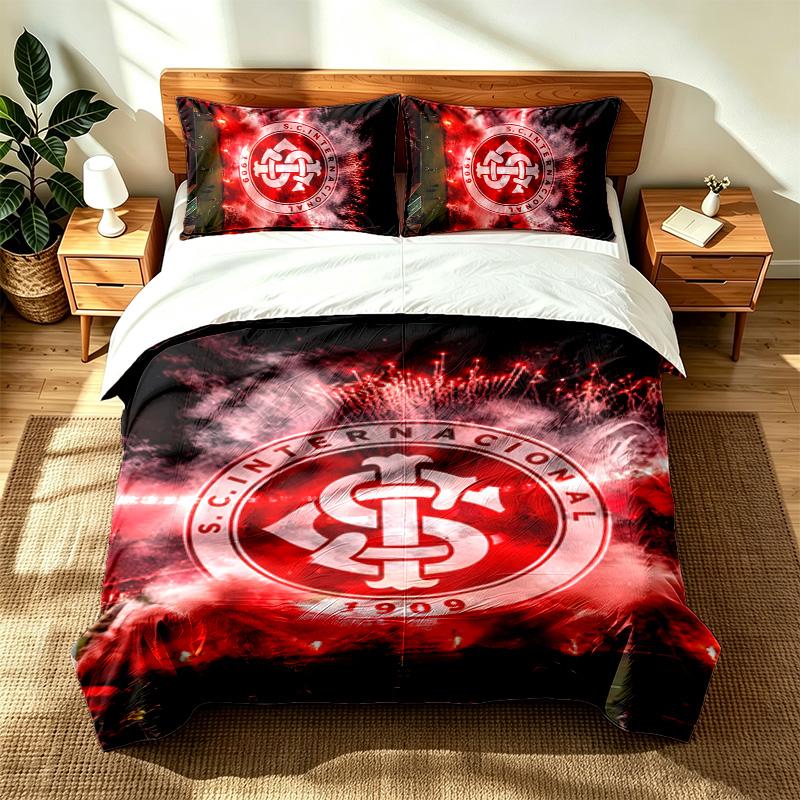 Sport Club Internacional (1) 3pc set suitable for master bedrooms soft and comfortable an ideal gift for family and friends Includes one duvet cover a