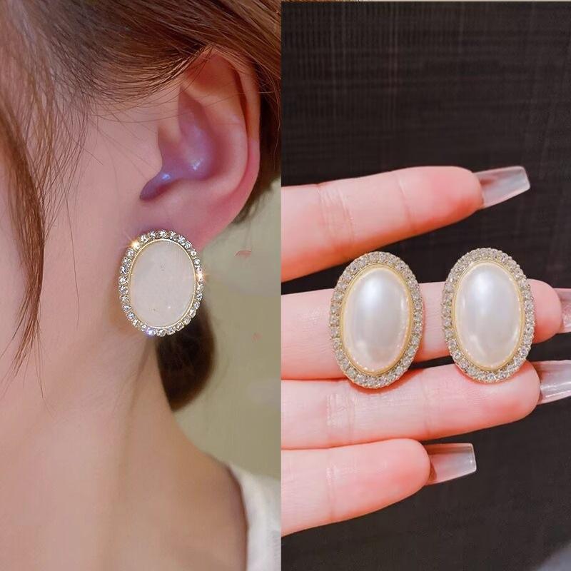 925 Silver Needle Geometric Pearl Earrings For Women Fashion Earrings Flowing Tassel Earrings Elegant Jewelry