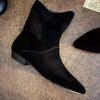 Fashion Pointed Toe Ankle Boots Women Flats Suede Shoes Woman Winter 2025 Fashion Goth Retro Gladiator Chelsea Snow Soft Botas De Mujer