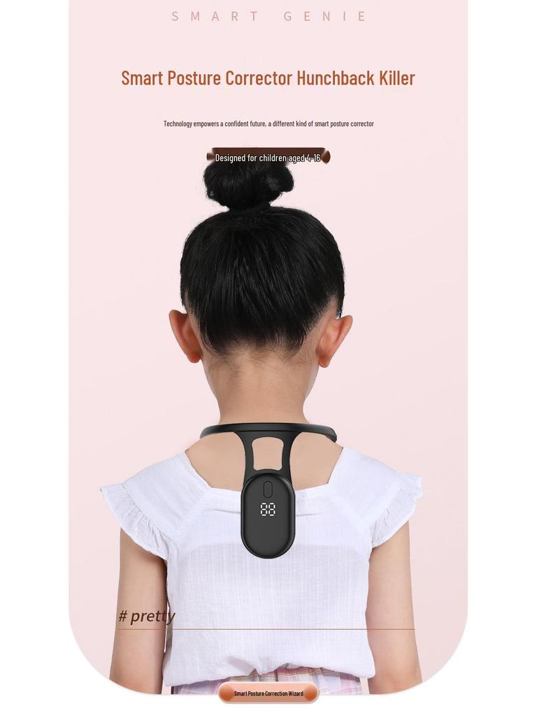 Smart Posture Corrector with LCD for Neck, Hunchback & Sitting - For Children & Adults