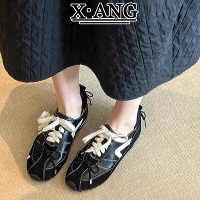 Cowhide Version Ballet Women's Soft-soled Autumn New Retro Casual Sports Shoes Children