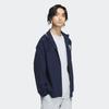Adidas Verbiage Knit Jacket Letter Print Stand Collar Sports Casual Jacket Men Jacket Navy-Blue JE3634