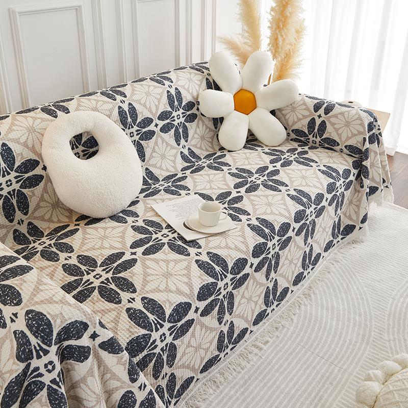 Ethnic Style Sofa Cover Cloth for All Seasons, High-end Sofa Blanket, Full Cover Sofa Towel, All-inclusive Universal Sofa Cover Cushion