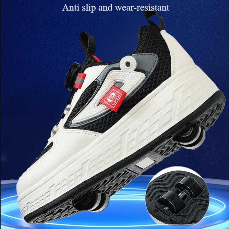 4 Wheel Racing Roller Skates for Boys and Girls Roller Inline Skates Shoes for Children's Ice Skating Sneaker with Wheels Gift