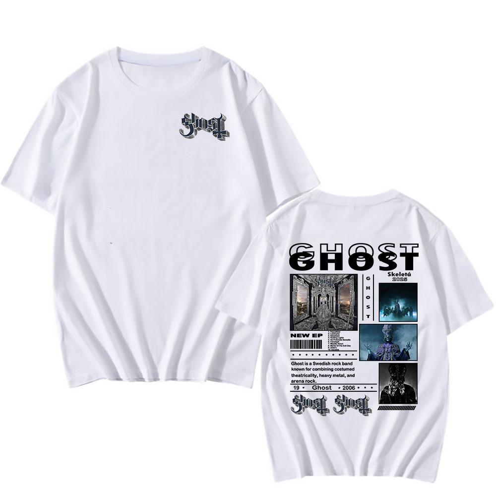 Ghost Band Skeletá Satanized T-shirt Mental Style Fashion 2025 New Tshirts Short Sleeve Cotton Mens T Shirt Band Graphic Clothes