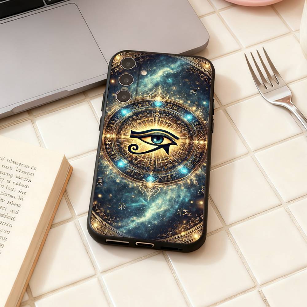 Egyptian Eye Of Horus Phone Case For Samsung Galaxy A73,A72,A71,A70,A53,A52,A51,Others Soft Black Shell