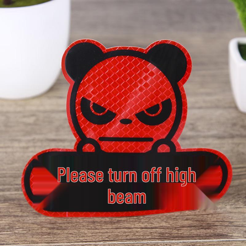 DAXTE  Please Turn Off High Beam  Reflective Car Sticker