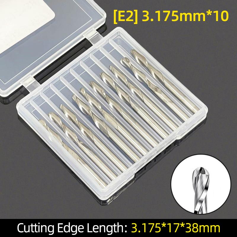 Milling Cutter Carbide End Milling Tools 0.8-3.175mm TiN Coated CNC Router Bits End Mill for PCB Machine Cutter Engraving Edge