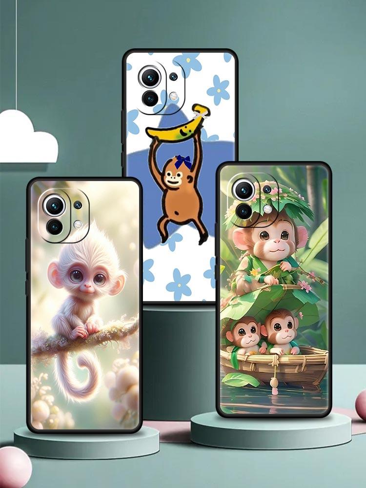 Monkey And Banana Phone Case Cover for Xiaomi Mi 17 15 14 13 12 11 Ultra 15T 14T 13T 12T 11T Pro Lite 5G Soft TPU Shell Fundas