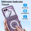 For Motorola Razr Ultra 2025 / Razr Ultra 2026 Magnetic Power,Slim Design,Screen Protector,Hinge Protection,Matte Shockproof Phone Case-Purple