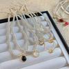 Light Luxury High-End Imitation Pearl Beaded Necklace Women'S Versatile Niche Design Collarbone Chain Summer Accessories