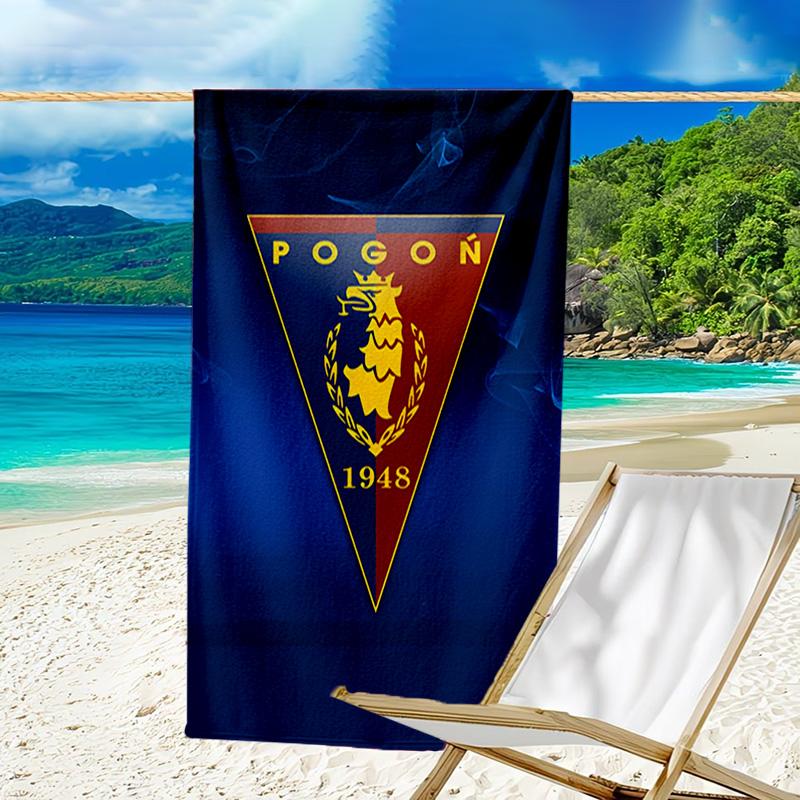 Pogon Emblem Design Microfiber Beach Towel, Lightweight And Quick-Dry, for Summer Travel, Beach Essential, Swimming Pool Outdoor