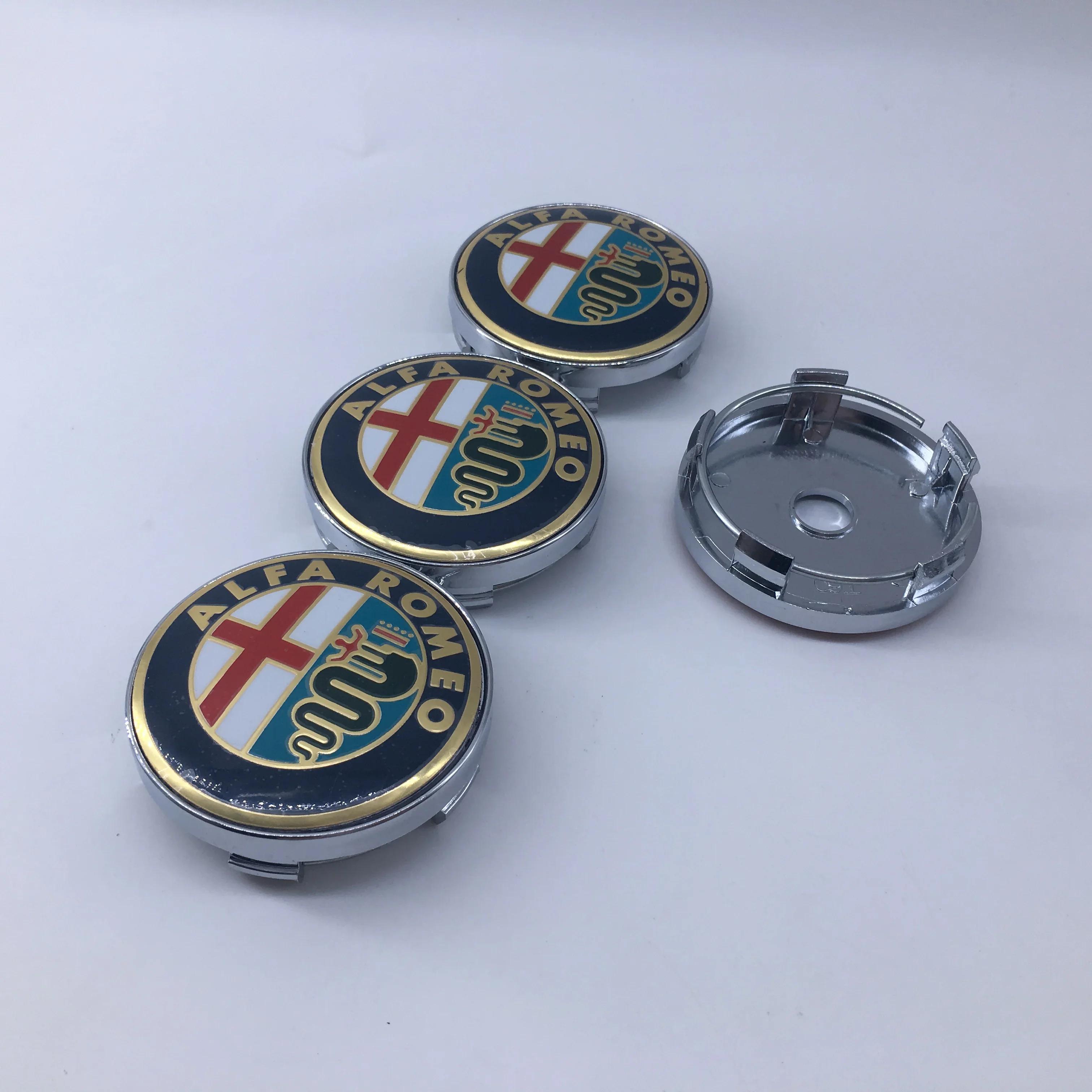 

For Alfa Romeo 2026 Hot Sticker 4PCS Car Hub Center Cover Protective Cover Badge Identity Protective Cover for Alfa Romeo Giulia