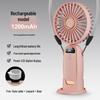 Compact USB Rechargeable Mini Fan with Digital Display