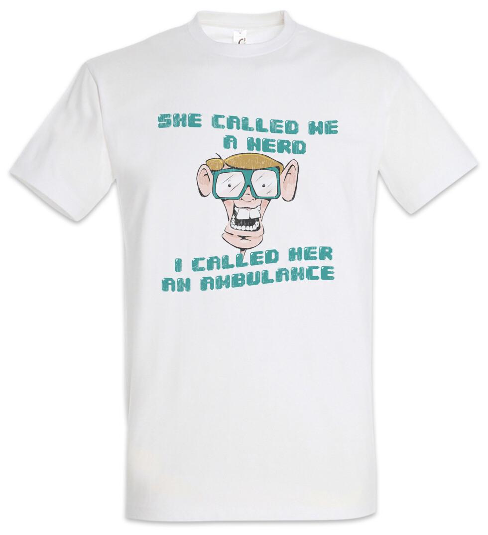 She Called Me A Hero T-Shirt Fun Geek Nerd Doctor Dr Glasses L