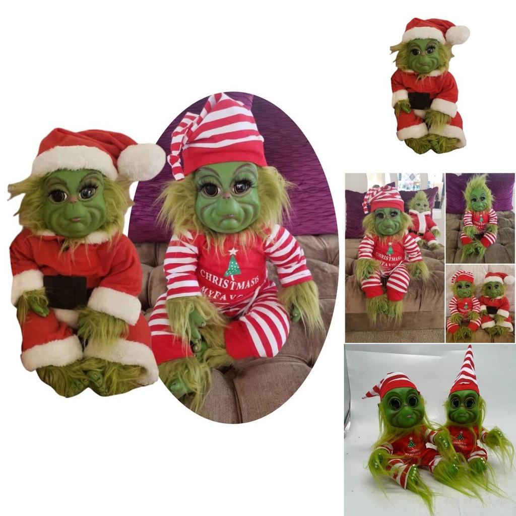 Whimsical Green Elf Plush Doll Christmas Gift 30cm Size