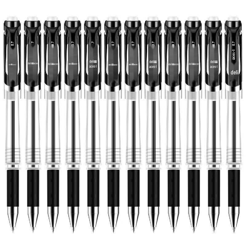 Deli S20 0.7mm Black Gel Pen 5-Box Pack