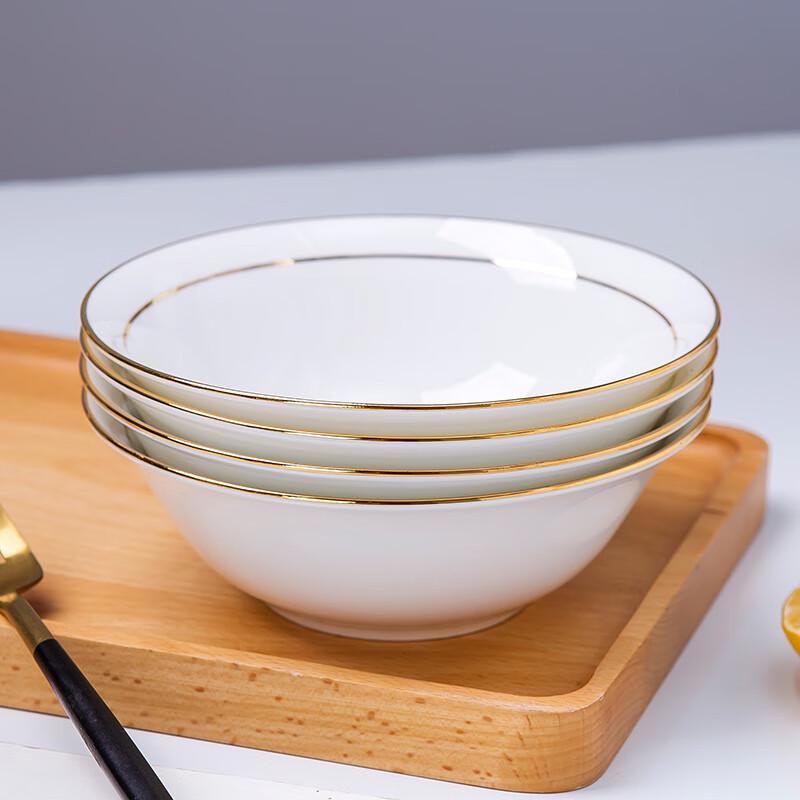 Jingdezhen European Gold Rim Bone China Bowl