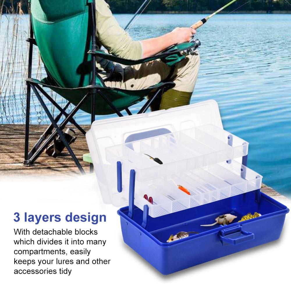 Large Capacity Fishing Tackle Box ABS PP Fishing Accessory Box  Outdoor Fishing