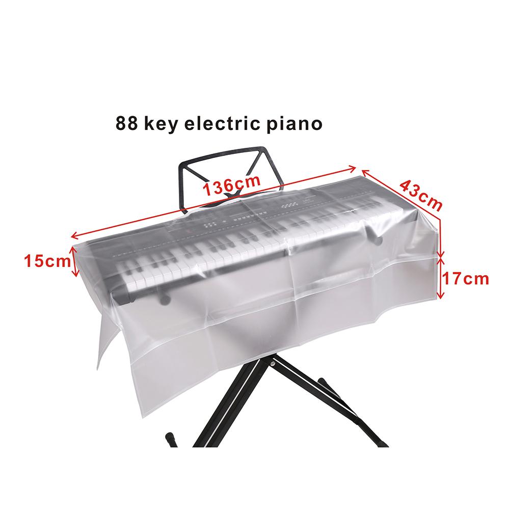 61/88 Keys Piano Keyboard Dust Cover Elastic Cord Lock Electronic Keyboard Dustproof Protective Case Music Sheet Stand Cover