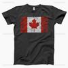 Vintage Distressed Canadian Flag Graphic T Shirts Woman Man Summer High Quality Cotton Tshirt Retro Casual Streetwear Clothes