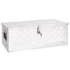 Silver Storage Box 80x39x30 Cm Aluminium