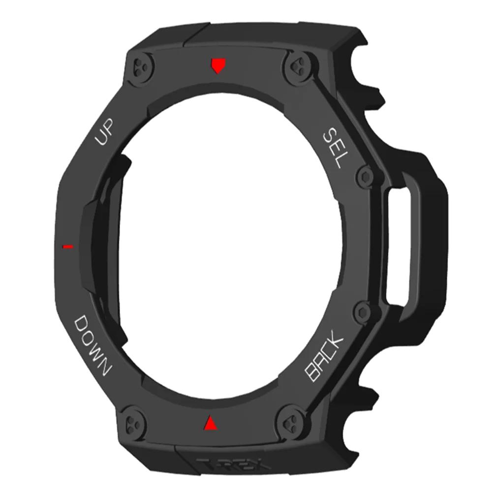 New PC Protective Case Anti-Scratch Bumper Cover Shell Smart Watch Accessories Protector Frame for Amazfit T-Rex 3