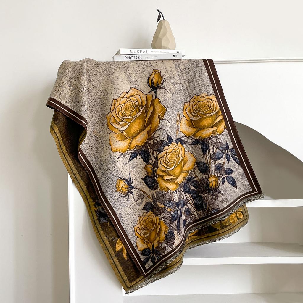Women Winter Fashion Warm Imitation Cashmere Scarf Luxury Pashmina Blanket Thick Shawl Wrap Neckerchief Bufanda Echarpe Poncho