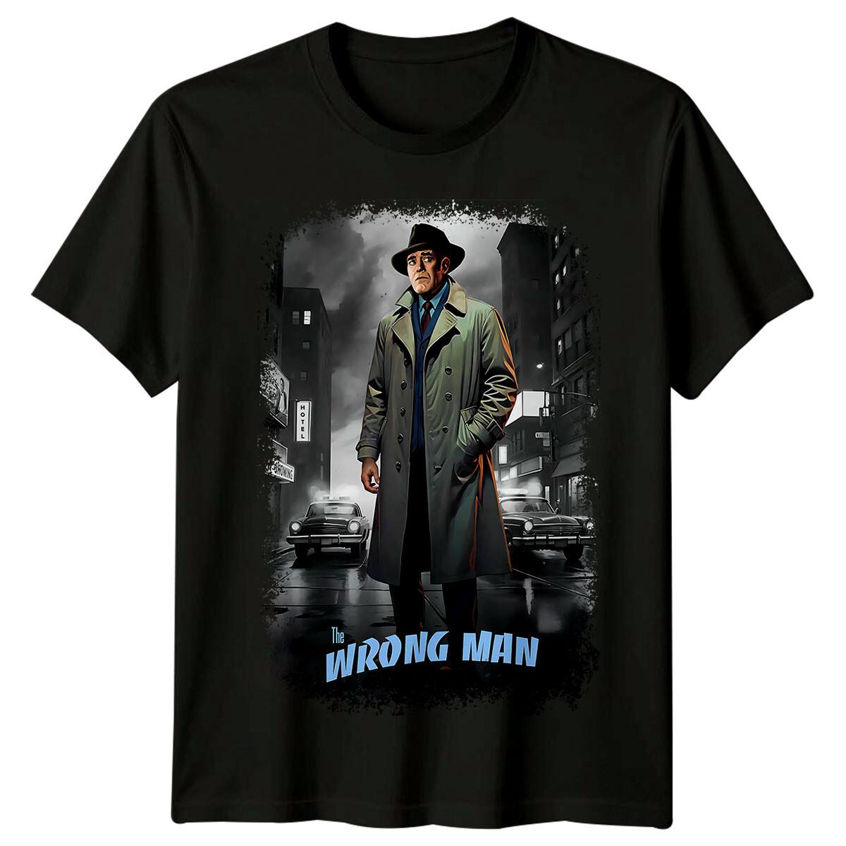Не тот человек (1956 год) Футболка 100% хлопок в стиле киноплаката Мужские футболки Топ Ретро футболка Унисекс XL