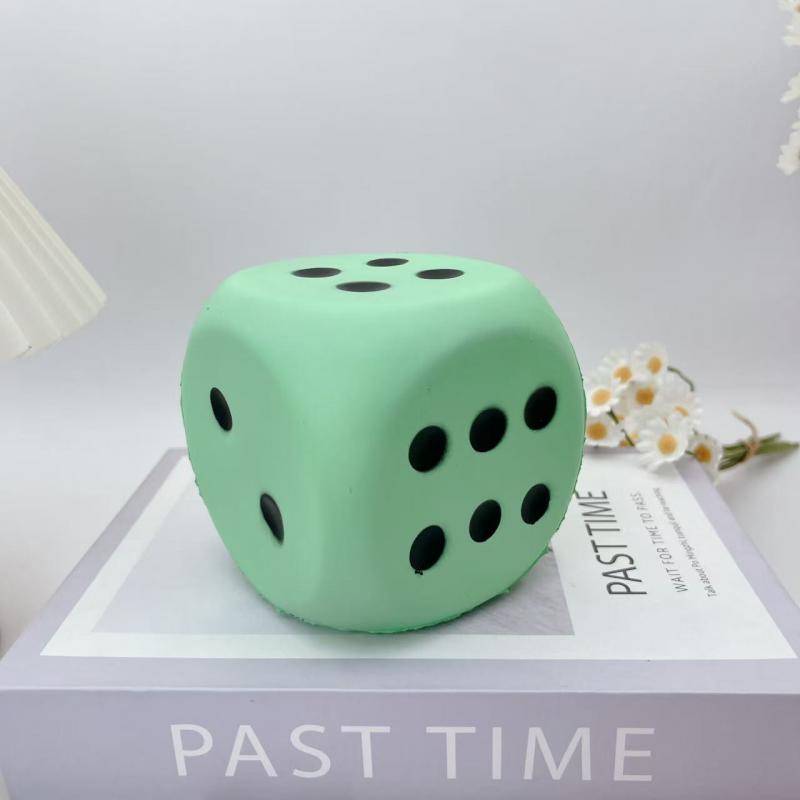Große Weiche Würfel, Abgerundete Ecken Farbige Punkte PU-Material, Squeeze Stressabbau Unterhaltungsspiel Brettspiel Lehrwerkzeug Spielzeug, Große Würfel