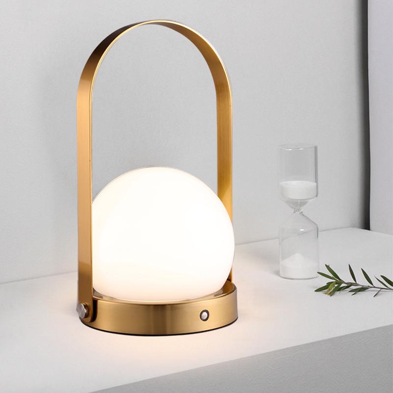 Nordic Postmodern Touch LED Bedside Lamp with USB Charging & Eye Protection