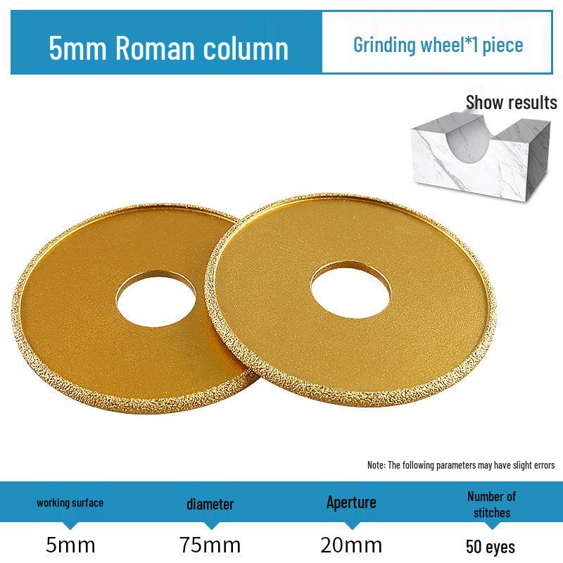 Stone Grinding Wheel for Marble & Granite: Chamfering, Grooving, Rounding, Arc Angle Grinder Head
