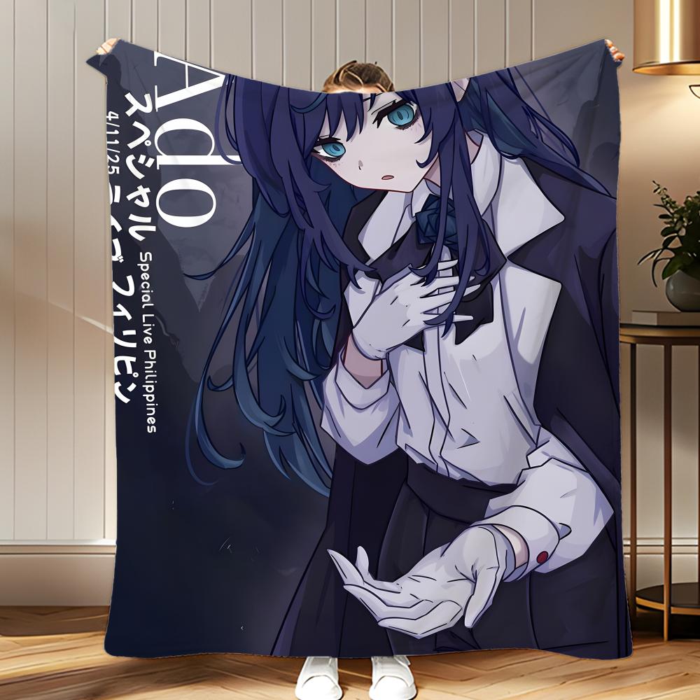 

vocalist Ado Throw Soft Coral Fleece Blanket 310gsm Fluffy Warm Throw for Sofa Bed Couch Bedroom Decor 75x100cm