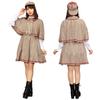 Clearstone Halloween Girly Sherlock Cosplay Costume, Brown, Women's