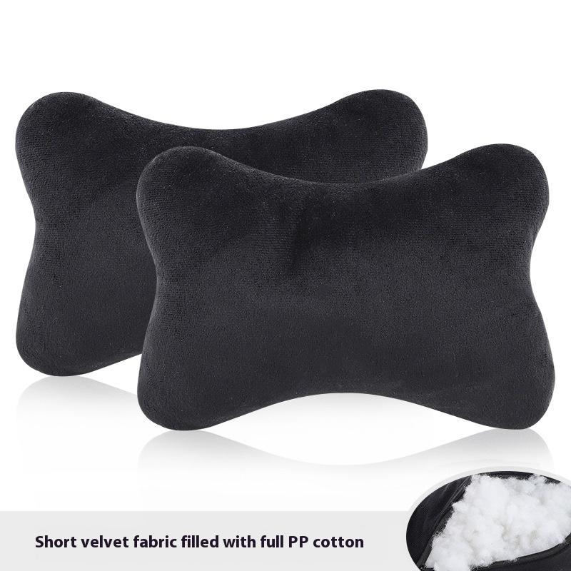 

2Pcs Adjustable Auto Head Neck Pillow Bound-Shaped Car Seat Support Waist Cushion Massage Neck Car Headrest