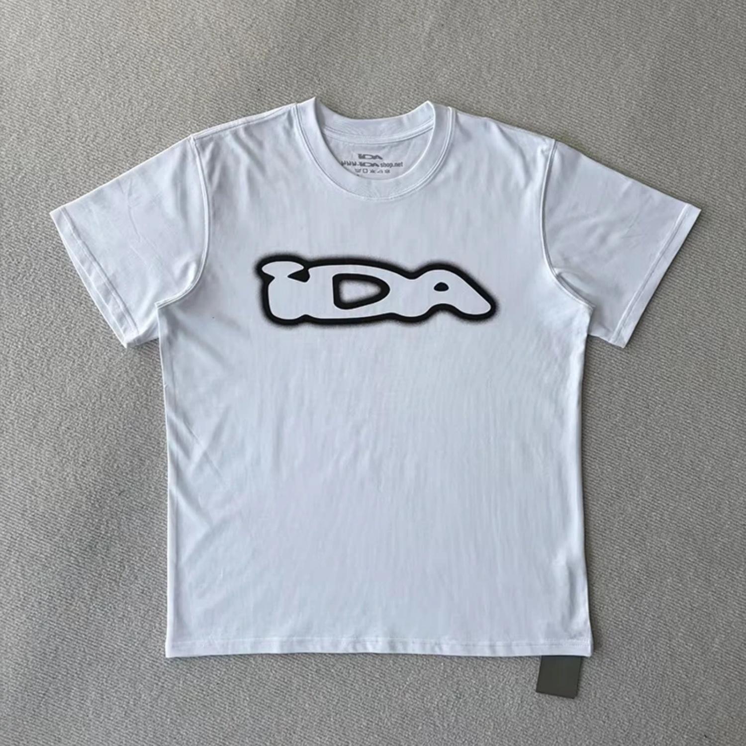 

IDA T-shirts 2026 Summer Men Women Couples Fashion Print Top Tee Loose Ida Short Sleeve Daily Loose S разноцветный