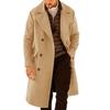 Autumn and Winter New Woolen Men's Coat Thickened Long Double-breasted Jacket